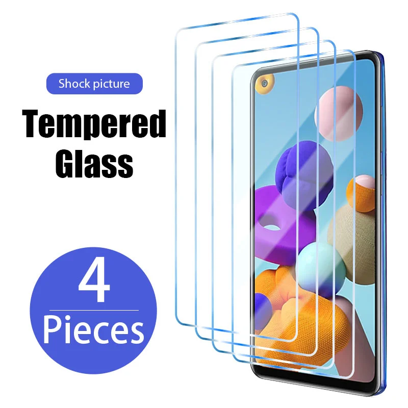 

4PCS screen protector for Samsung galaxy A51 A31 A41 A71 A31 A21 A11 protective glass on Samsung M51 M31 M21 M11 M12 A72 A52 A42