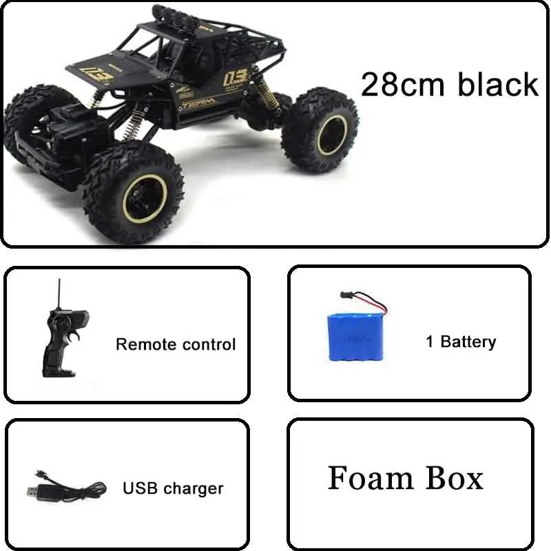 1:16 4WD автомобили RC автомобили обновленная версия 2,4G радиоуправляемые игрушечные машинки RC автомобиль высокоскоростные грузовики внедорожные Грузовики Игрушки для детей - Цвет: Foam 28cm black