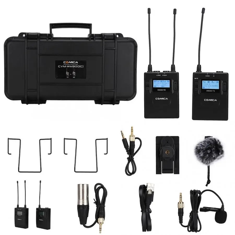 COMICA CVM-WM300C UHF96 1R1T 120m Комплект беспроводных передатчиков микрофона для ресивера |