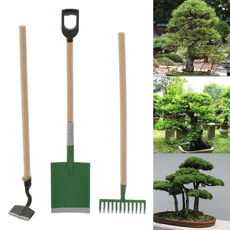 

3Pcs/Set Potted Planting Tool Shovel Spade Rake Home Gardening Tool Set Balcony Mini Excavation Set Gardening Tools