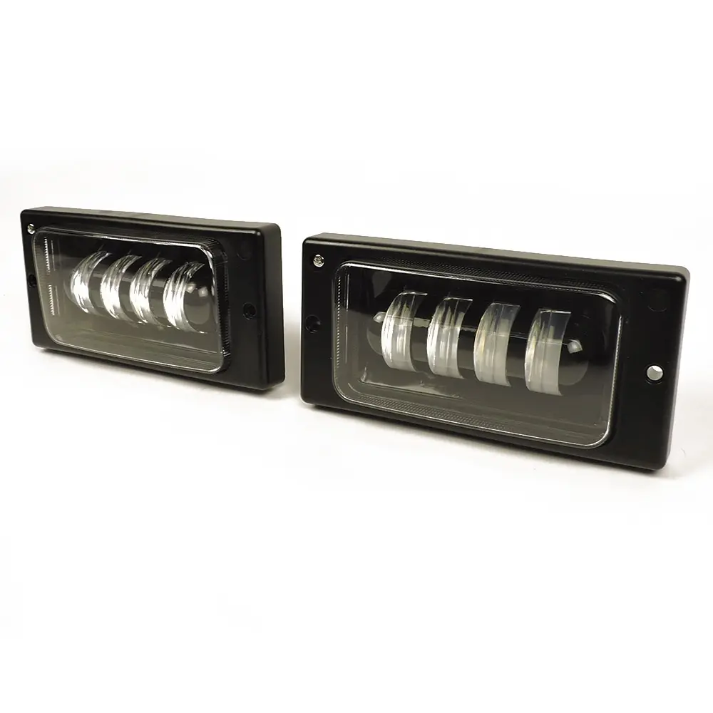 Противотуманные фары (ПТФ) светодиодные (LED) 4 линзы (полосы) 2 режима белый/желтый