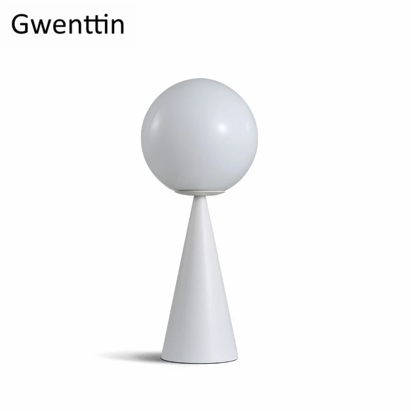 Современные стеклянные шариковые настольные лампы для спальни гостиной