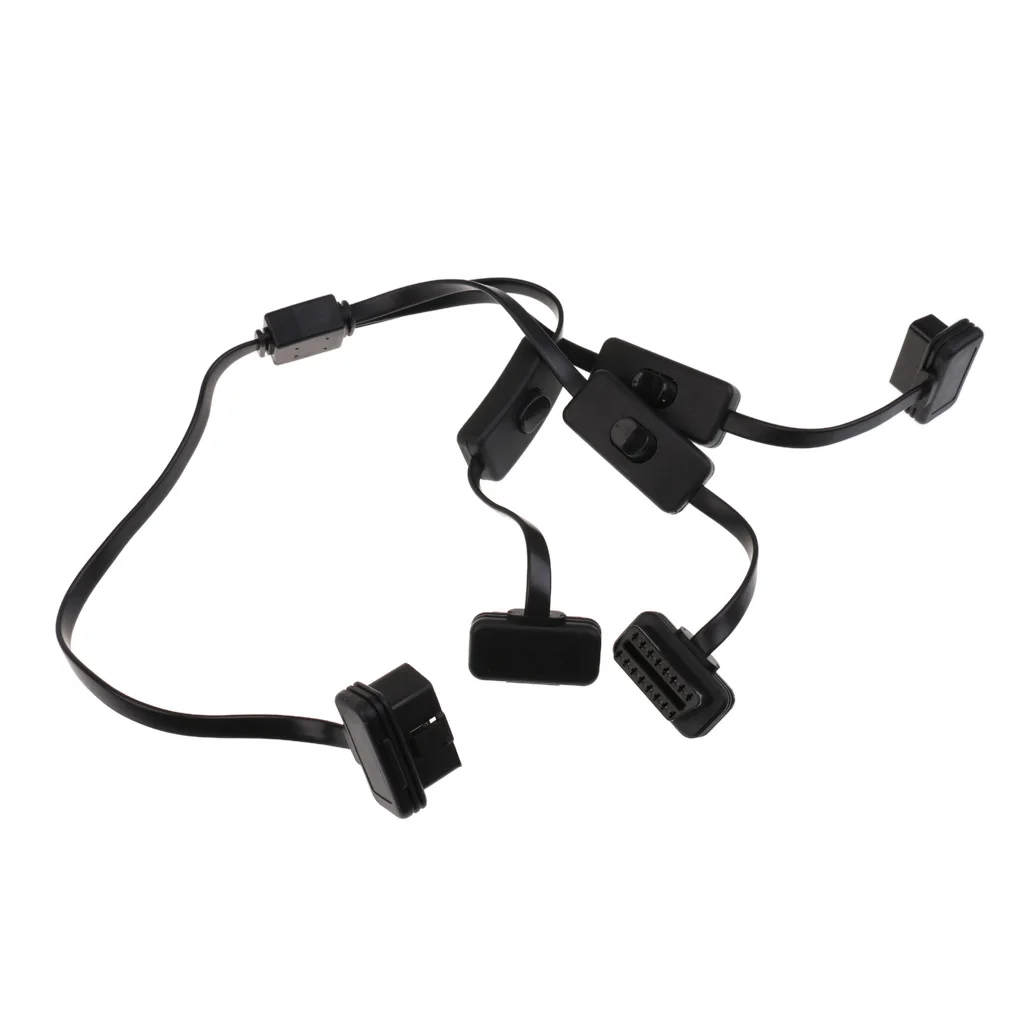 От 1 до 3 OBD2 кабель преобразования шнур провод мужчин и женщин выключатель питания