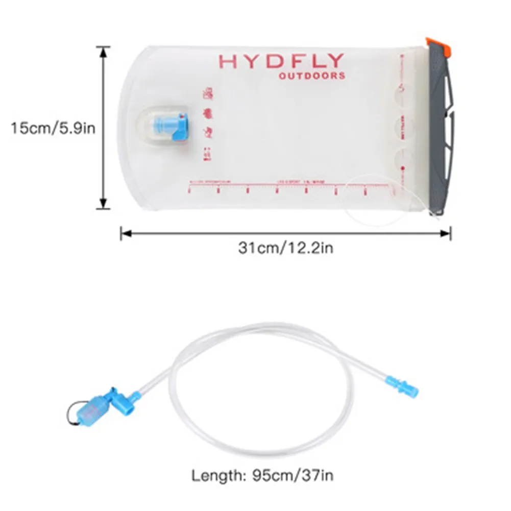 

1.5L Pressure Folding Portable Water Bag And Tube Water Reservoir Hydration Bladder Storage BPA Free Outdoor Camping Sports