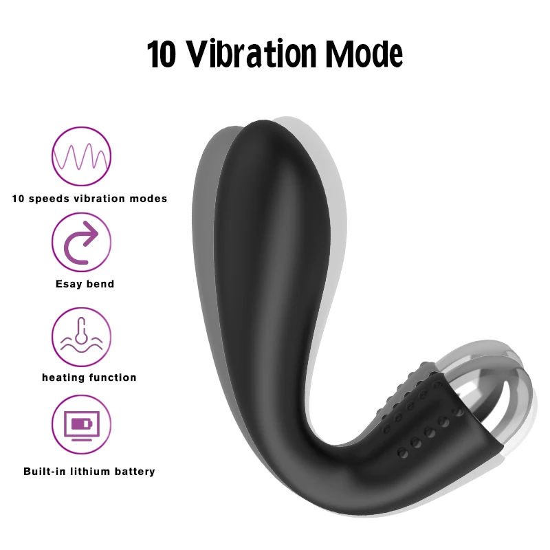 10 скоростей Силиконовый анальный вибратор мужской массажер простаты анальные