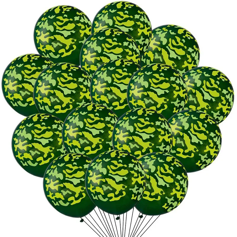 

100Pcs Camo Balloon 12inch Army Green Latex Balloon For Military Theme Party Decor Kids Boy Camouflage Birthday Party Supplies