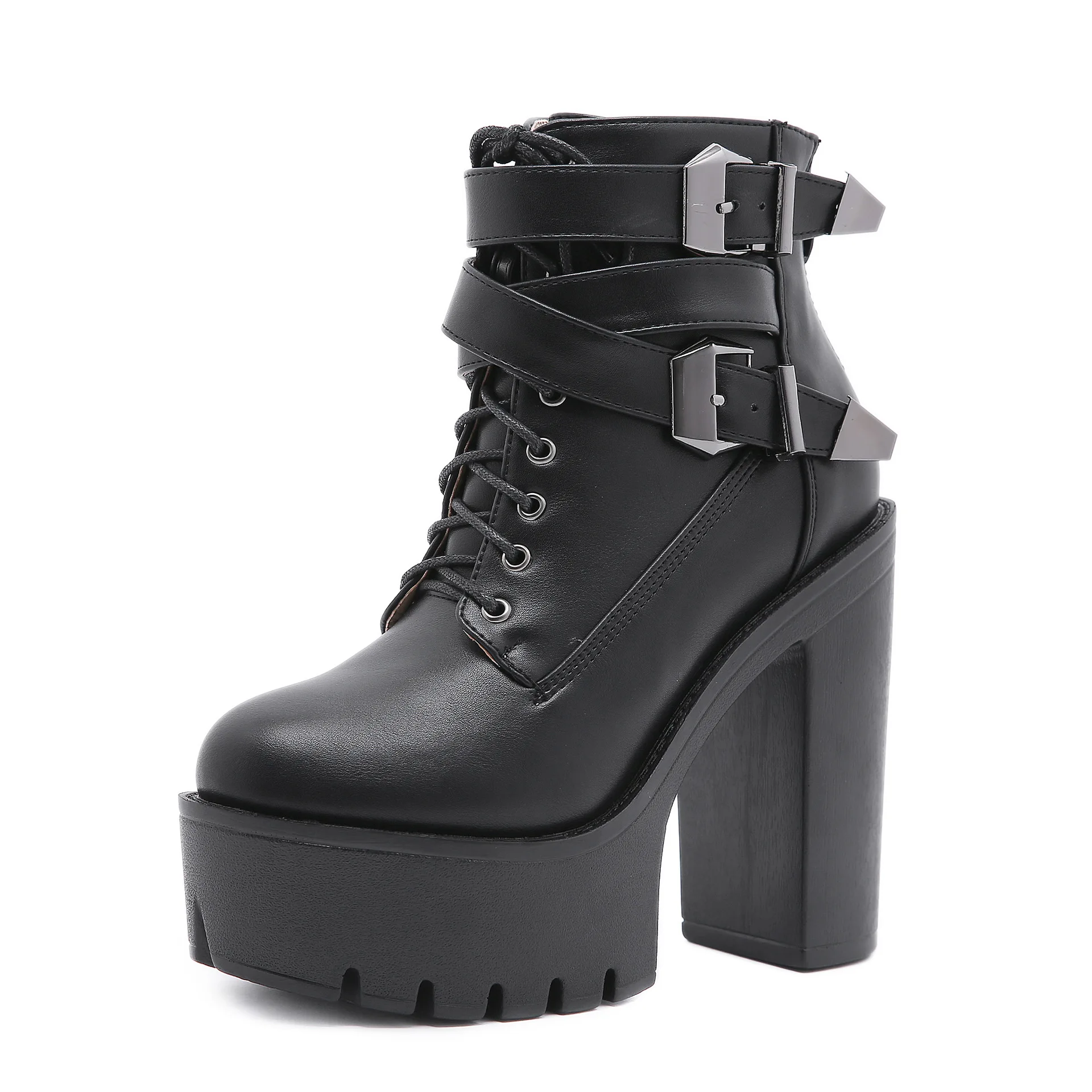 

2021 large platform women's shoes with thick new strap soles and high heels