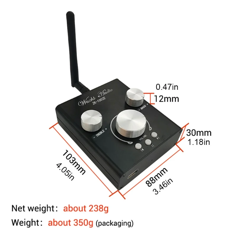 

X7AA HIFI 1002E Bluetooth-compatible 5.0 Amplifier Board 50WX2 Stereo Digital Power Player