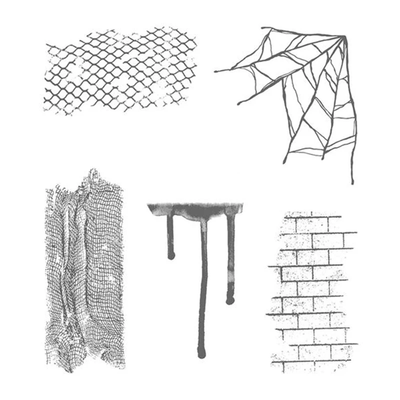 Печать штамп DIY Скрапбукинг Хэллоуин летучая мышь паук силиконовый рельефная