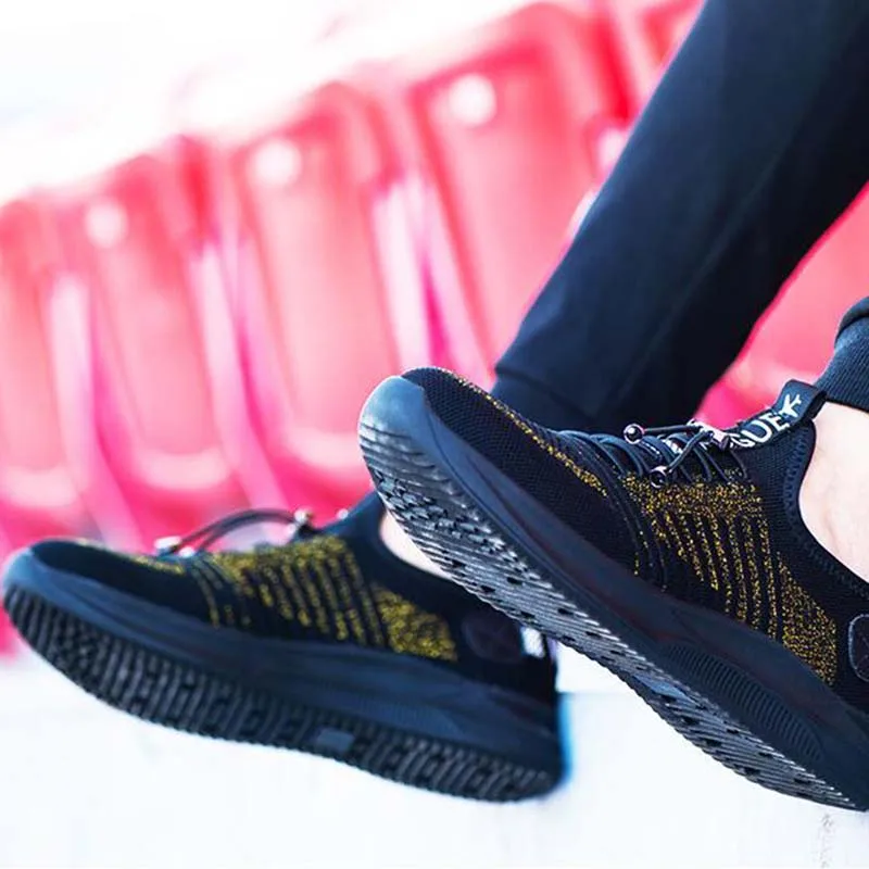 Дышащие мужские защитные ботинки со стальным носком повседневные рабочая