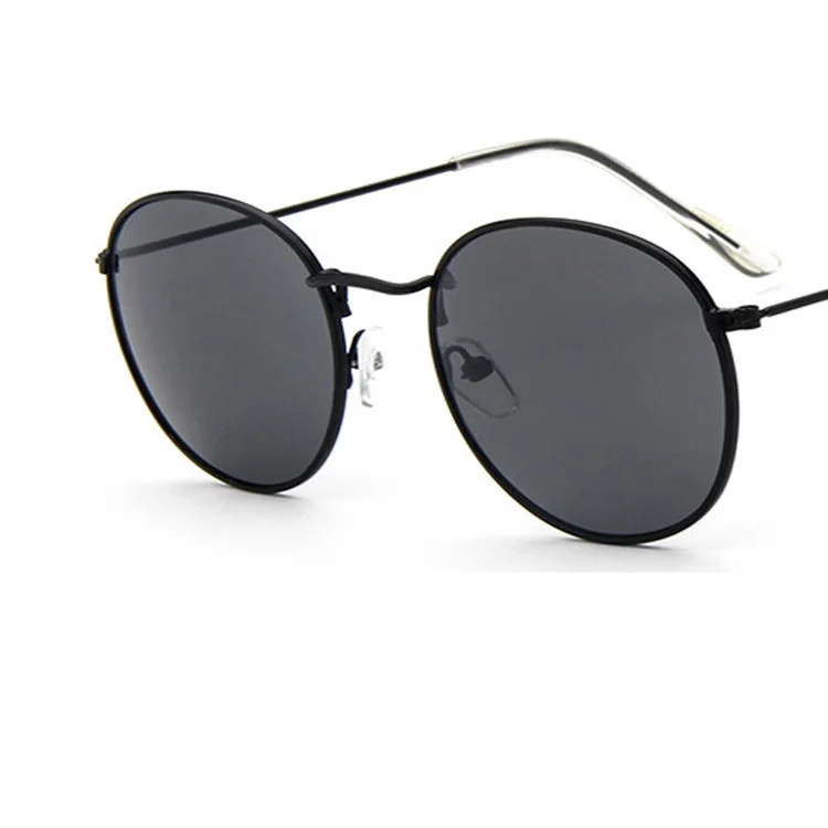 Очки солнцезащитные женские круглые в Овальной металлической оправе|Женские