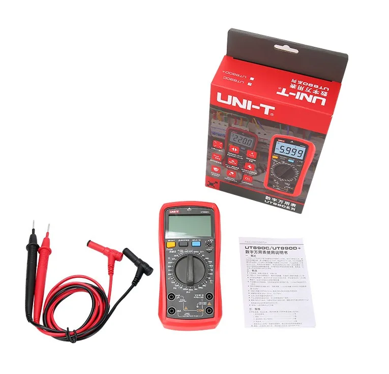 Digital Multimeter True RMS Manual Range AC DC Frequency Capacitance Temperature Tester Backlight |
