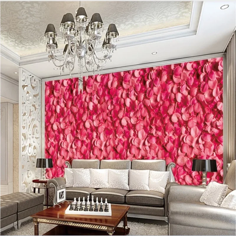 XUE SU Custom large wallpaper wall romantic rose petals simple modern fashion interior decoration painting cloth | Обустройство дома