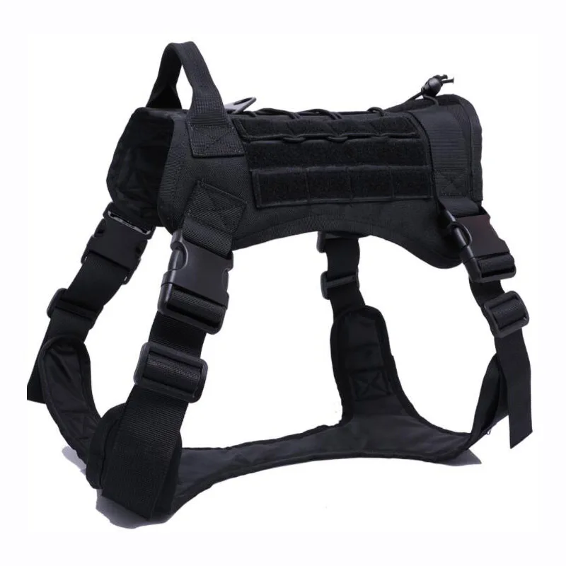 

Adjustable Outdoor Police Training Dog Vest Tactical Service Dog Molle Vest Military Patrol Hunting Harness Clothes With Handle