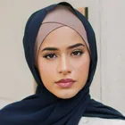 Новинка 2022 г., мусульманские женские головные уборы с вуалью, женский шарф, тюрбаны, головные уборы для женщин, хиджаб, головные уборы, шляпа, оптовая продажа
