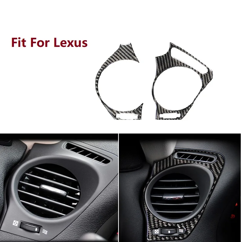 

Подходит для LEXUS IS250C 300 350C 06-12, отделка из углеродного волокна для салона, кондиционера, вентиляционного отверстия, крышки, стикеры для стайли...