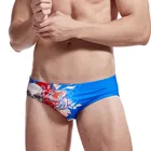 Мужская одежда для плавания с чашками пуш-ап 2020, пляжная одежда с низкой талией, мужские купальные костюмы для морского серфинга, Быстросохнущий купальный костюм, мужские плавки, трусы, бикини с принтом