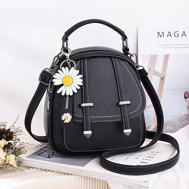 

Hot Sale Small Girls Solid Color Matching Casual Fashion Small Square Bags Color Single Shoulder PU Crossbody Mobile Phone Bags