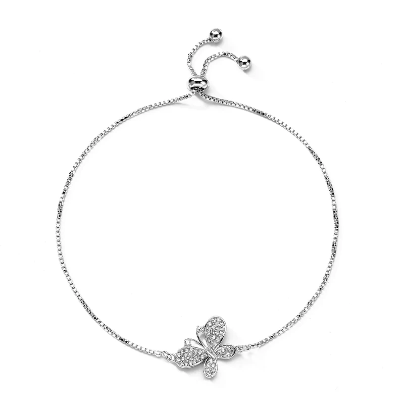 Браслет NANKIYA в форме бабочки модный Регулируемый Женский Свадебный аксессуар для