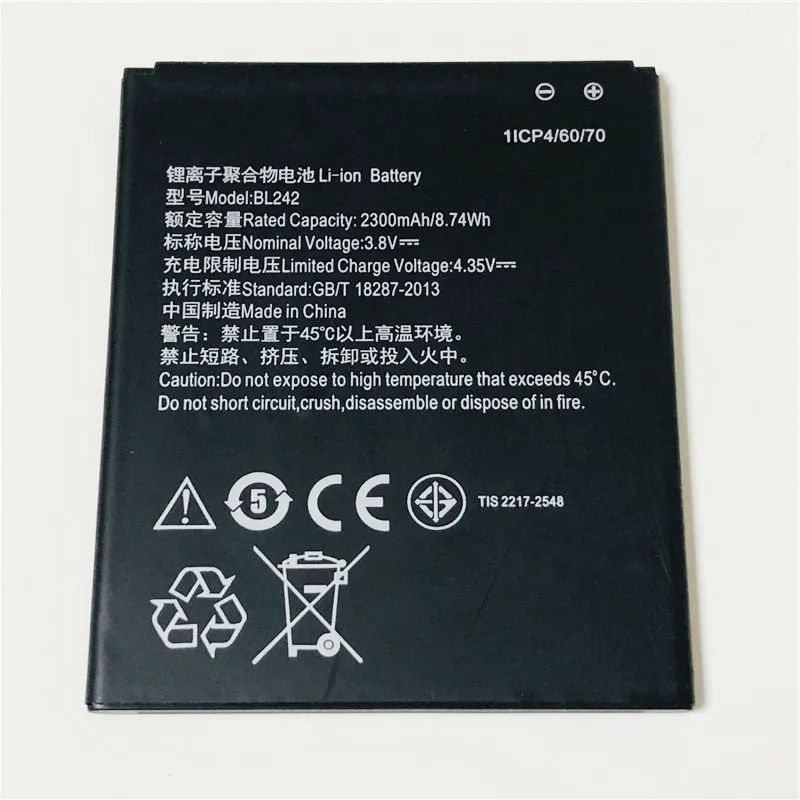 3,8 V 2300mAh BL242 для lenovo Vibe C A2020a40 5," аккумулятор