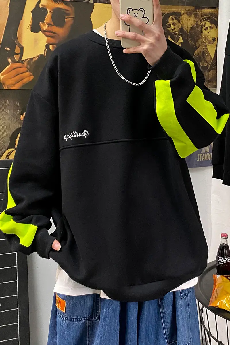 

Men's sweatshirt 2021 spring and winter slim letter printing long-sleeved sweatshirt loose casual young men's clothing