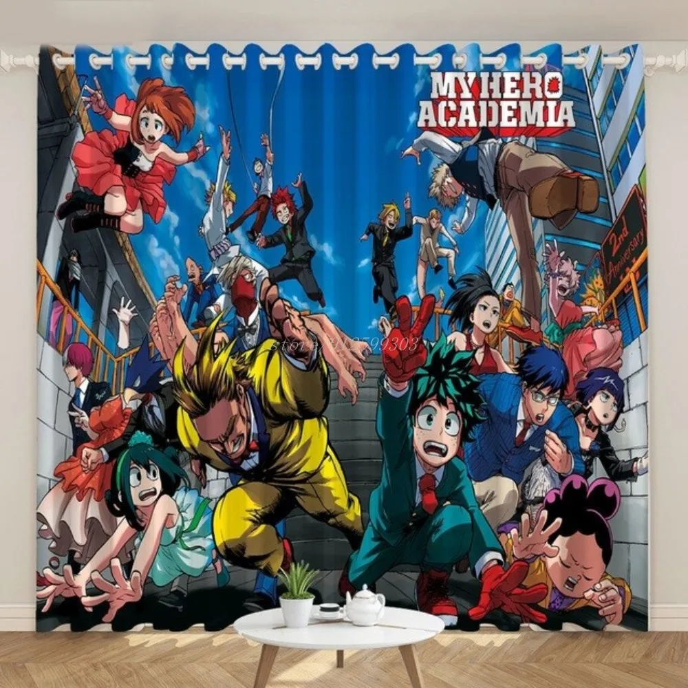 

Japan Anima My Hero Academy Blackout Curtains for Bedroom Cartoon Kids Living Room Home Shading Insulation Window Drapes