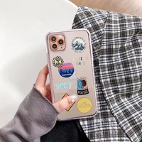 Funny Art Label Clear Phone Case For iPhone Pro MAX 2020 Plus Cartoon Food Shockproof TPU Cover Fundas