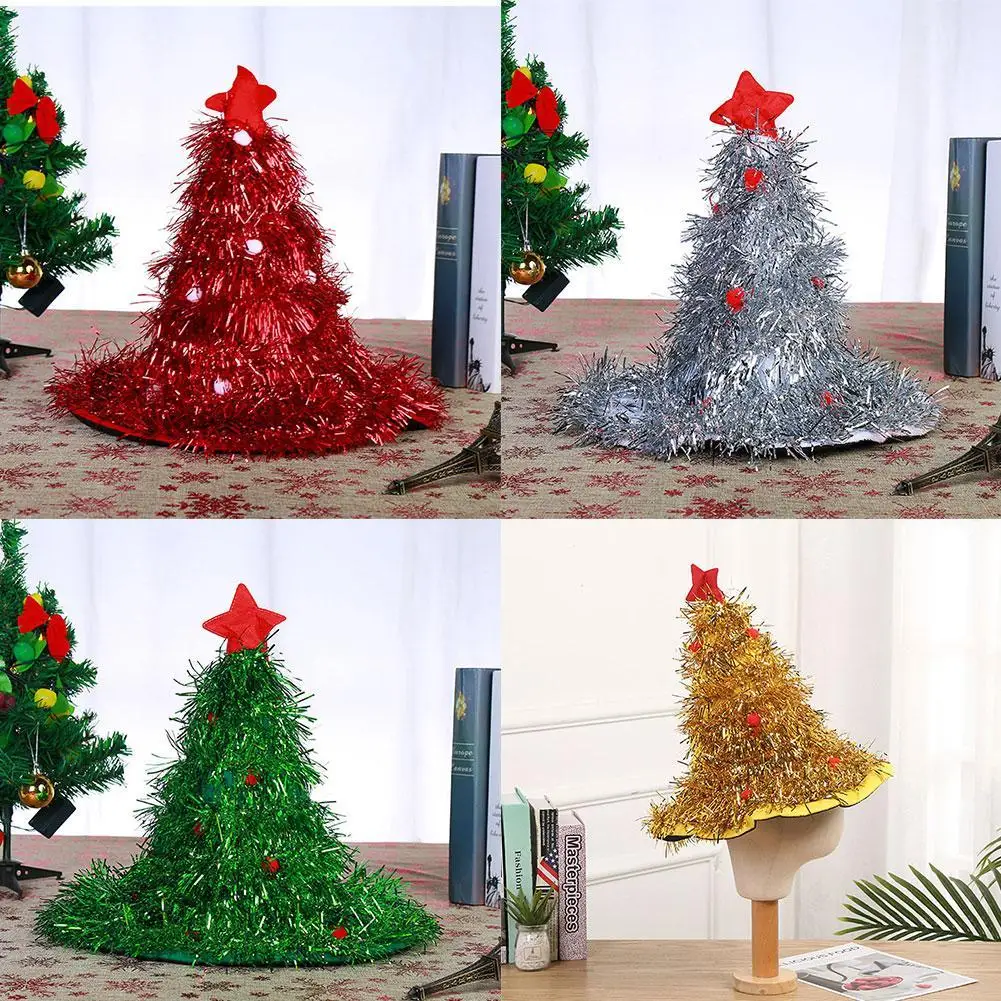 Рождественская шапка блестящая мишура для рождественской елки взрослых детей