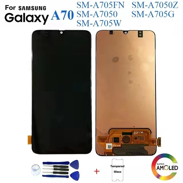 Pantalla Lcd original para Samsung A70 A705 SM-A705FN, reemplazo de pantalla para Samsung A70, montaje de digitalizador, m&oacute;dulo de Panel t&aacute;ctil-0