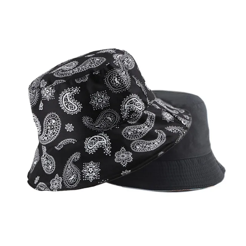 

2020 Summer Bucket Hats Women Men's Panama Hat Double-sided Wear Fishing Hat Fisherman Cap for Boys/Girls Bob Femme Gorro MZ005