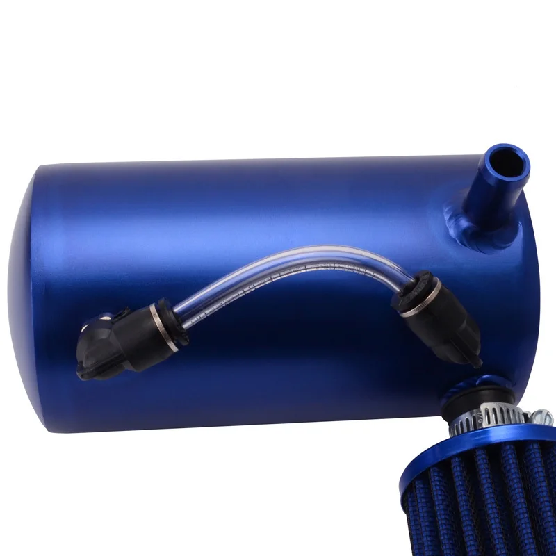 0.5L Universal Oil Catch Can Aluminum Racing Reservoir Breather Fuel Tank With Air Filter Engine Parts | Автомобили и мотоциклы