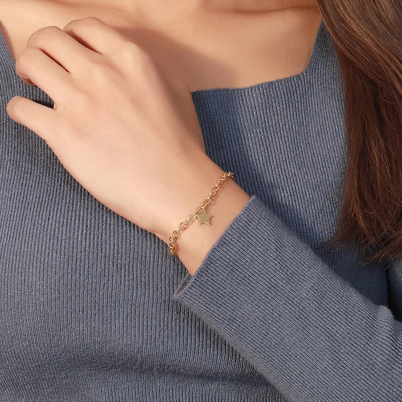 1 шт. подлинный 925 пробы серебряный белый/золотой бусины и Звезда Крест звено цепи