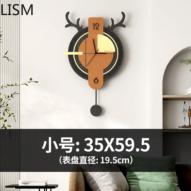

Настенные часы с маятником, настенные часы с животными, бесшумные, красочные, светильник, роскошные украшения в виде головы оленя