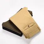 Мужские брюки из модала, классические прямые свободные брюки с высокой талией, Осень-зима 2021