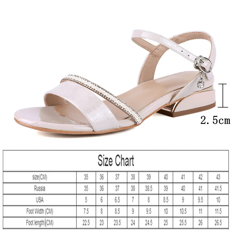 

Women's Sandals Rome Summer 2021 New Genuine Leather Fashion Sandals Women Open-toe Rhinestone Women's Sandals
