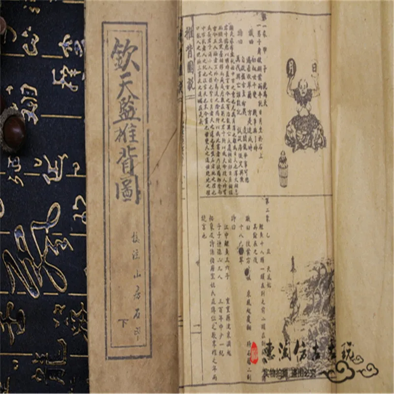 Китайские старые книги с прострочкой Fengshui для предсказаний гадания | Дом и сад