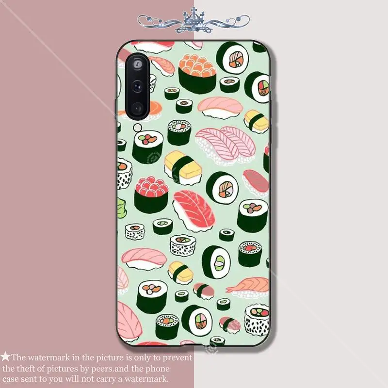 Yinuoda суши искусство черный мягкий чехол для телефона Samsung galaxy A6 A7 2017 2018 A9 A10 A20 A30S A40