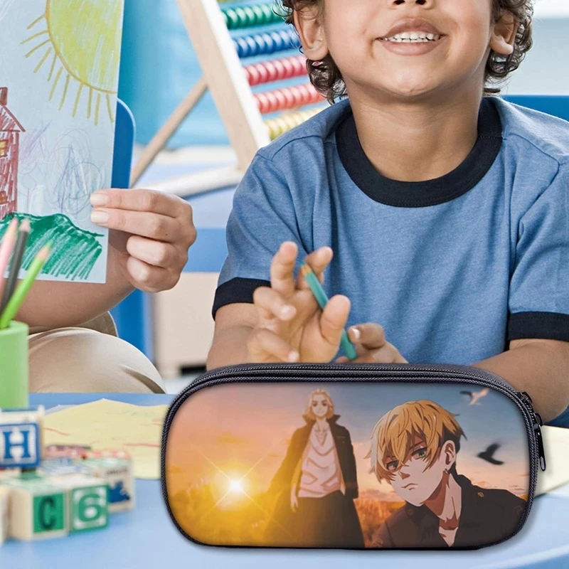 

Новинка, сумка для карандашей с изображением Токийский Мстители, холщовые сумки для макияжа Yoshiro Sagano в стиле аниме, портативный чехол для ка...