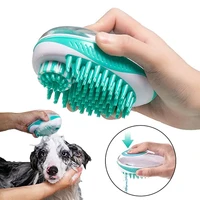 silicone dog bath brush pet comb spa shampoo massage brush shower pet hair remover comb for dogs cats pet cleaning grooming tool