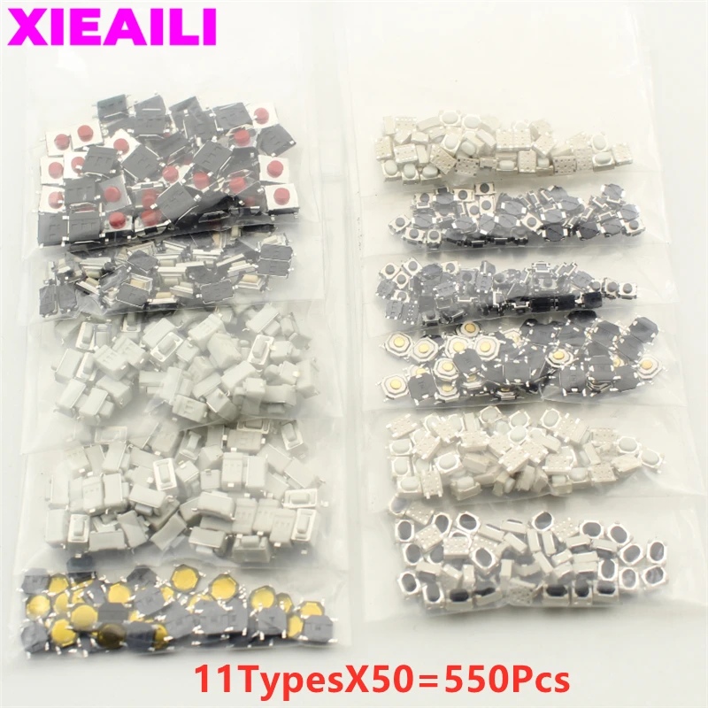 

550Pcs Tactile Push Button Switch Car Remote Key Button Microswitch For Hyundai/Kia/VW/Toyota/Peugeot/Opel/Chevrolet M136