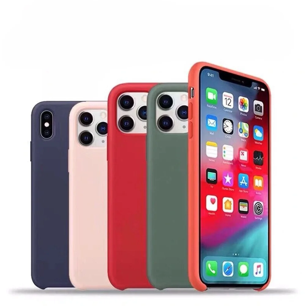 

Original Official Liquid Silicone Case For iPhone 12 11 pro XS Max XR X Cases for iPhone 7 8 plus 6 6S SE 2020 12 Pro With Box