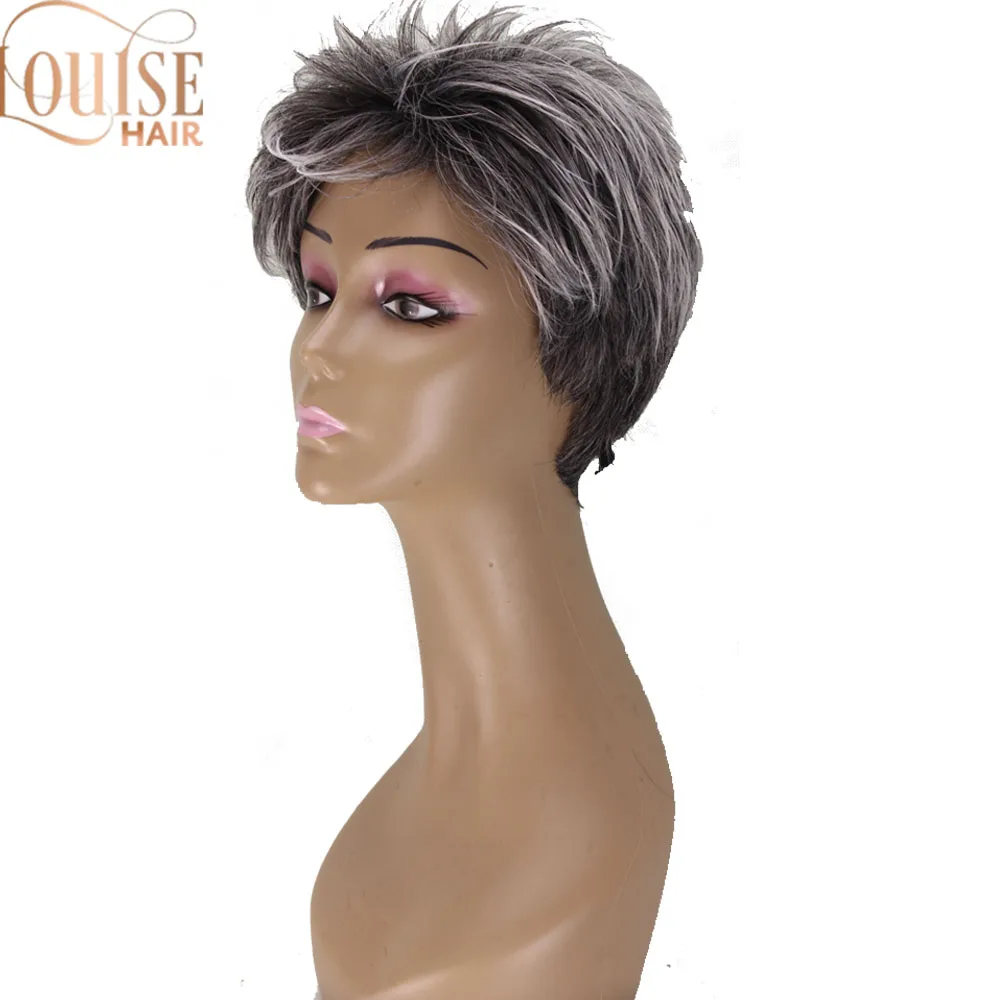 Темно коричневая основа для волос Louise Hair теплые серые акценты темные корни