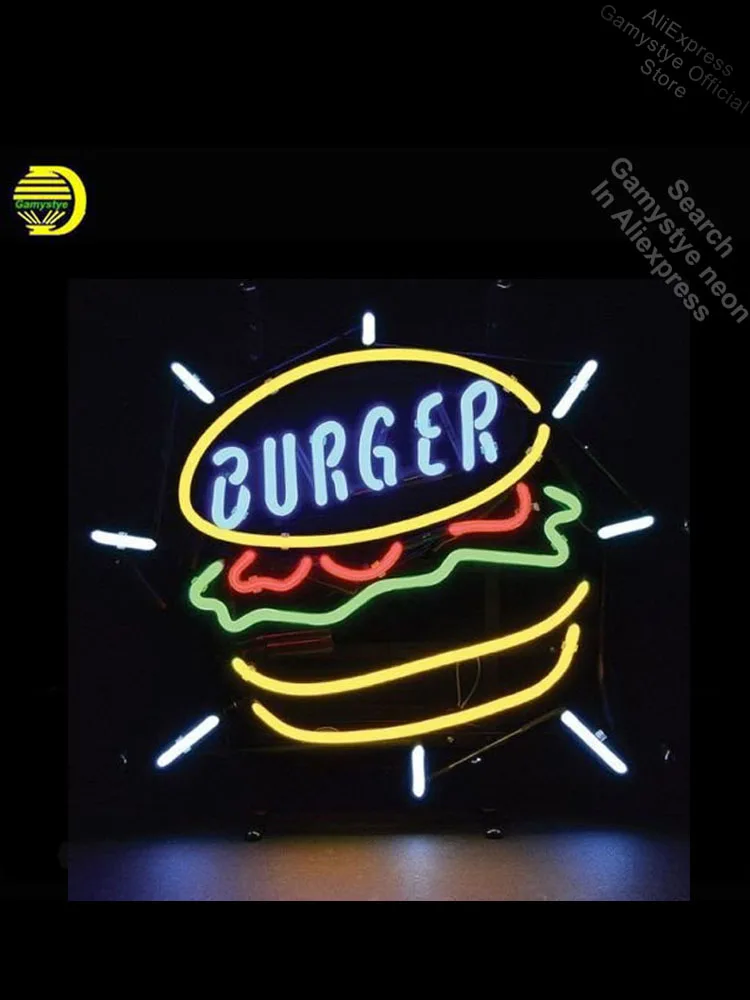 Гамбургер Еда неоновая вывеска для организаций и магазинов - Цена: 18622.65