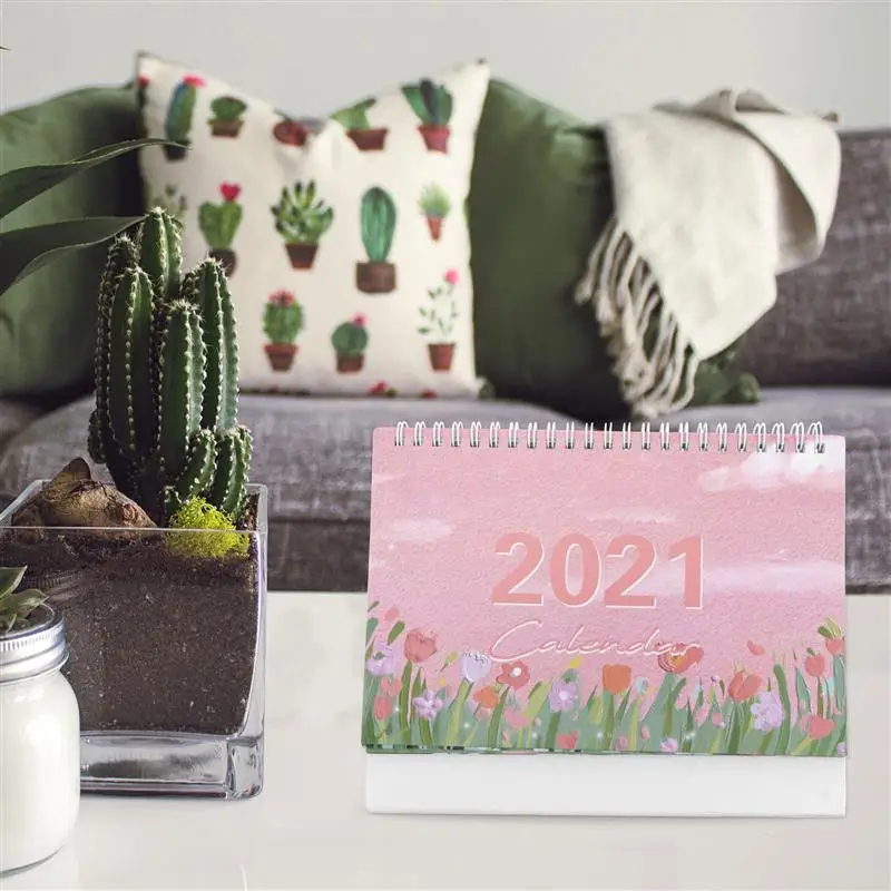 

1Pc Home Calendar 2021 Calendar Tabletop Calendar Creative Coil Calendar