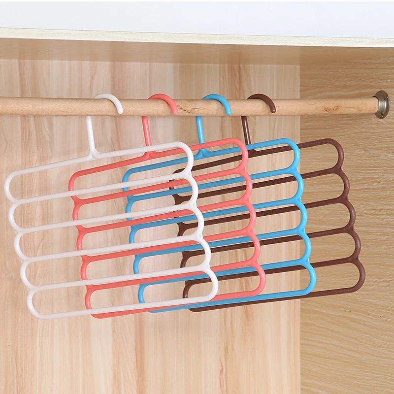 Вешалка для брюк 5-слойная вешалка стеллаж хранения одежды в шкаф органайзер | Дом