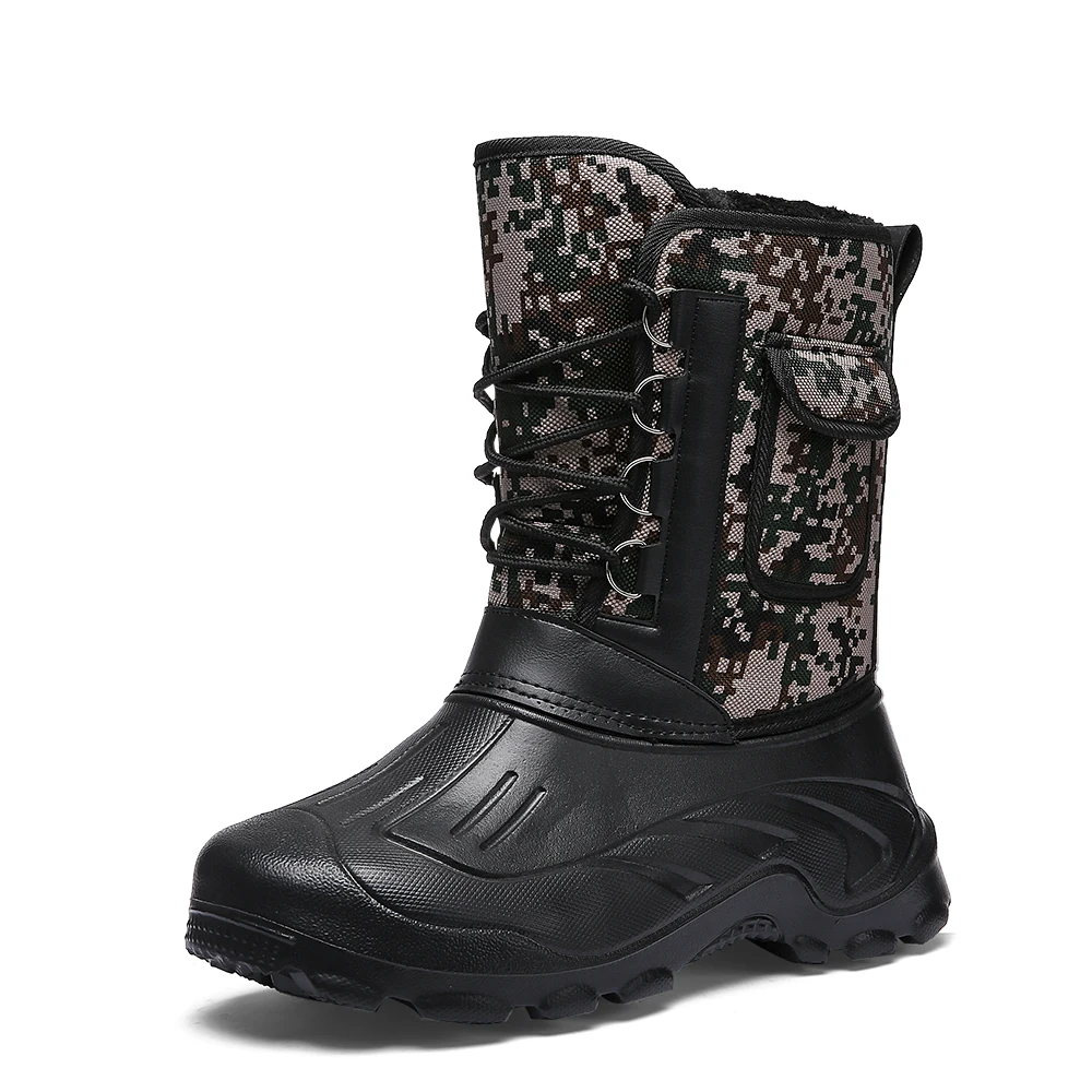 

Winter High-top Outdoor Warm Snow Boots Mens Safety Shoes Men Boots Fashion Casual Zapatos De Hombre Platform Boots Size 40-46