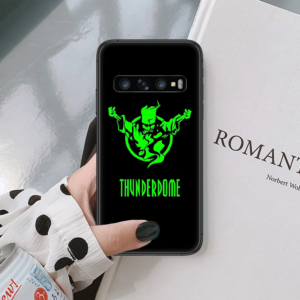 

thunderdome DJ logo Phone case For Samsung Galaxy Note S 8 9 10 20 Plus E Lite Ultra black black back fashion hoesjes luxury