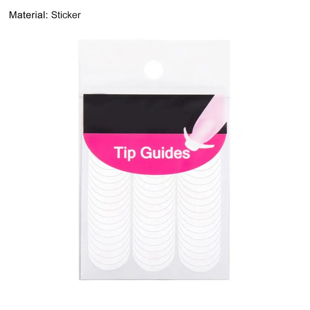

10Pcs/50Pcs Ultra Thin Nail Line Tip Images Printing White Stencil Tip Guide French Manicure Decals for Female