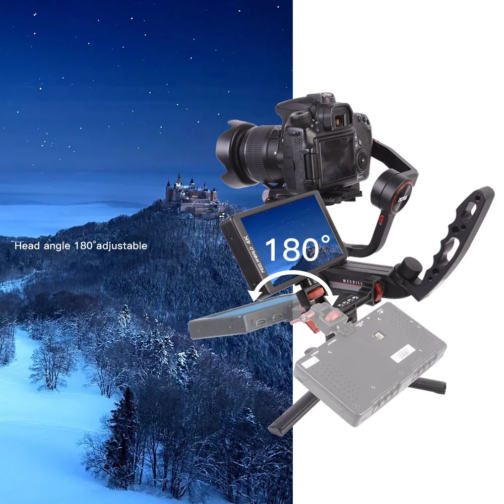 Поворотный кронштейн GROOT II для светильник монитора ZHIYUN WEEBILL 2/S Crane 3S/2S/3 DJI RS2/RSC2 RONIN