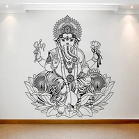 vinyl wall decal sticker art removable ganesh elephant art wall mural for bedroom living room removable wall poster hl94